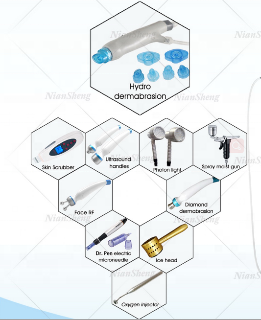 10 в 1 Кислородный водный пилинг Hydra Dermabrasion Microdermabrasion Hydrafacial Hydrafacials Machine